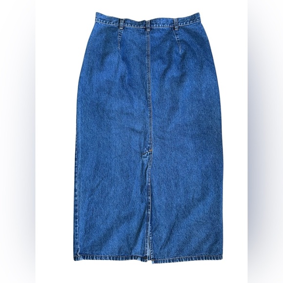 Bill Blass Vintage Midi 100% Cotton Denim Skirt size 14 - Picture 4 of 7